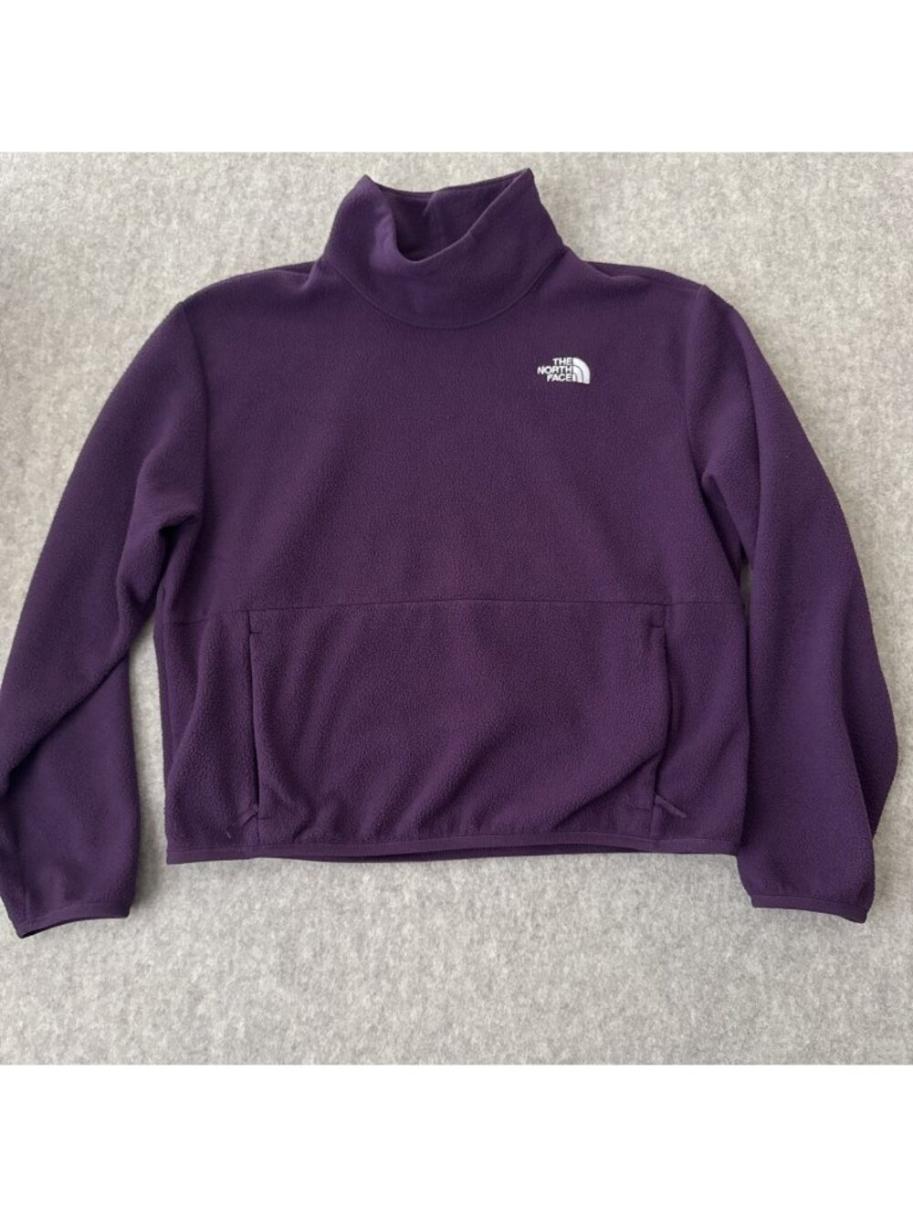 North Face Funnel Neck Lightweight Fleece Pullover Purple Womens Medium